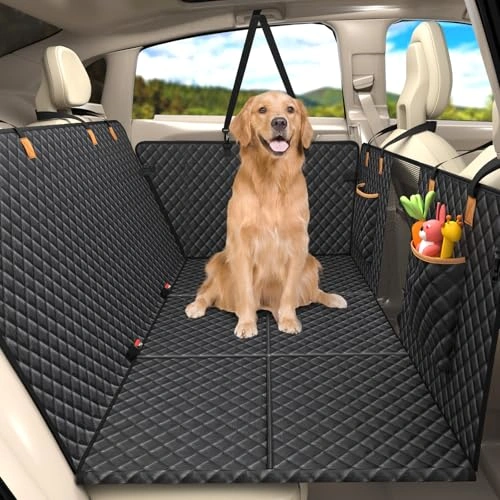 Back Seat Extender for Dogs - Dog Car Seat Cover for Back Seat - Hard Bottom Dog Hammock