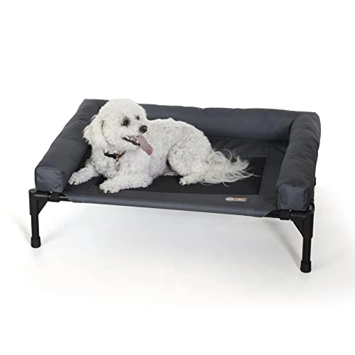 Bolster Dog Cot - Cooling Indoor Outdoor Elevated Cot Hammock Dog Bed with Removable