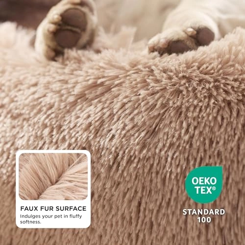 Calming Dog Bed Medium Size Dog - Donut Washable Medium Pet Bed - 30 inches Anti-Slip