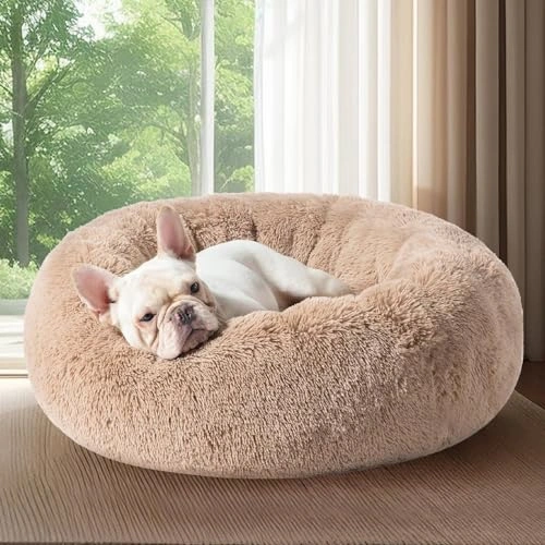 Calming Dog Bed Medium Size Dog - Donut Washable Medium Pet Bed - 30 inches Anti-Slip