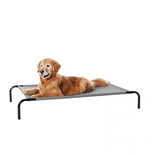 Cooling Breathable Elevated Dog Bed with Metal Frame for Large Dogs -