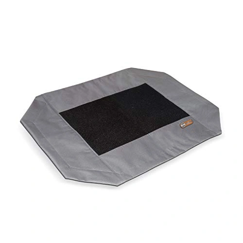 Elevated Cooling Outdoor Dog Bed Portable Raised Dog Cot Replacement Cover Only GrayBlack