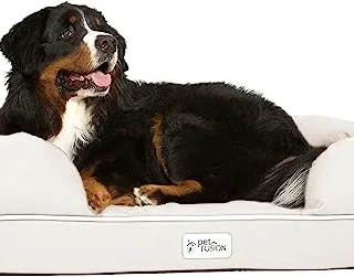 Extra Large Dog Bed w Solid 4 Memory Foam - YKK Premium Zippers. Brown