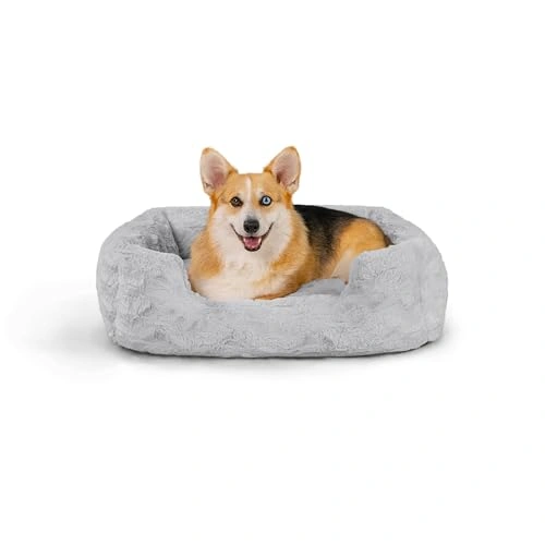 Lux Lounge Bed Calming Faux Fur Dog Bed - Medium