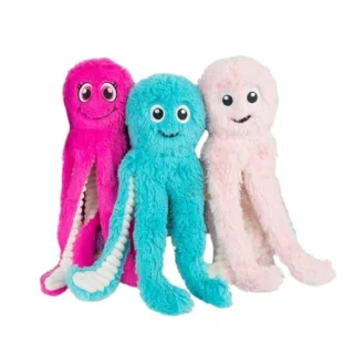 OctoMutant Crinkle Plush Dog Toys for Interactive Play - Puppy and Senior Indoor Play
