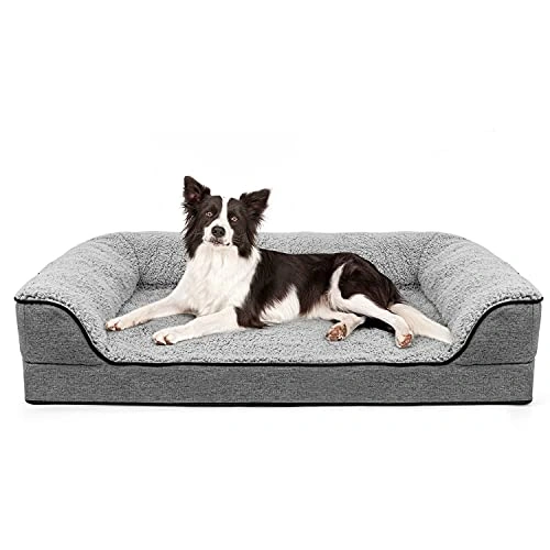 Orthopedic Dog Bed - Dog Bed for Large Dogs, Bolster Couch for Large Dogs, Removable