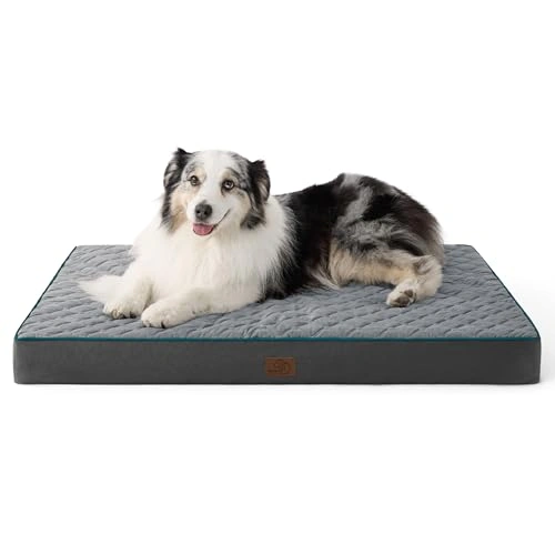 Orthopedic Dog Bed for Extra Large Dogs and Crate - Thick Memory Foam Pet Mattress with