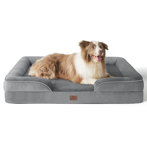 Orthopedic Dog Bed for Large Dogs - Big Washable Dog Sofa Beds Large - Supportive Foam Pet