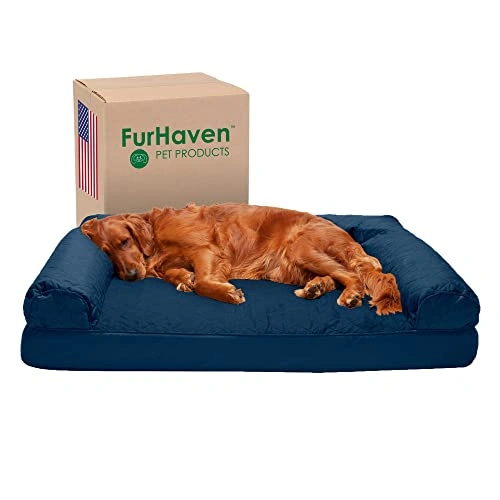 Orthopedic Dog Bed for Large Dogs w Removable Bolsters Washable Cover - For Dogs Up to 95