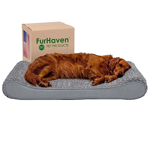 Orthopedic Dog Bed for Large Dogs w Removable Washable Cover - For Dogs Up to 75 lbs -