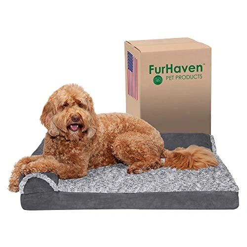 Orthopedic Dog Bed for LargeMedium Dogs w Removable Bolsters Washable Cover - For Dogs Up