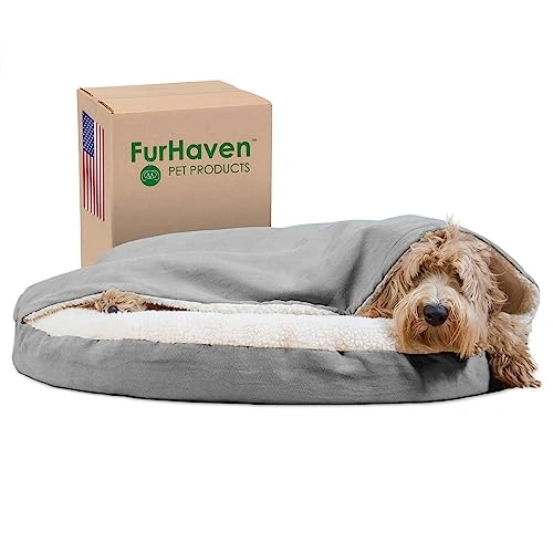 Round Orthopedic Dog Bed for LargeMedium Dogs w Removable Washable Cover - For Dogs Up to