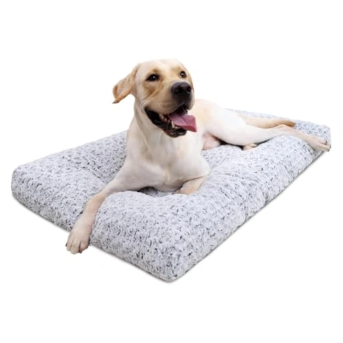 Washable Dog Bed Deluxe Plush Dog Crate Beds