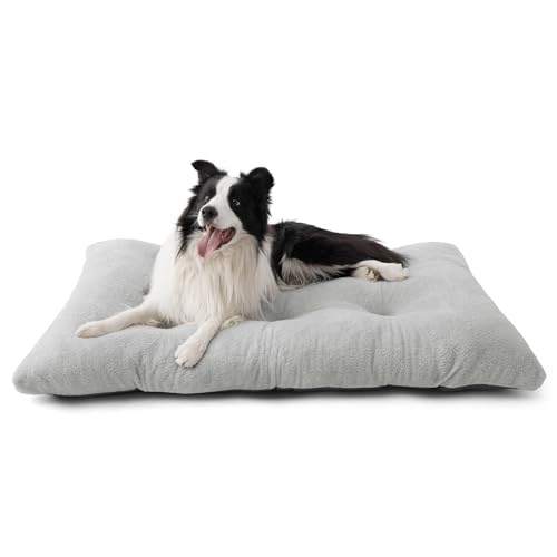 Washable Dog Bed for Crate for Extra Large Dogs - XL Comfort Fluffy Plush Pet Kennel Pad