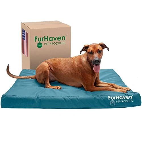 Water-Resistant Orthopedic Dog Bed for Large Dogs w Removable Washable Cover - For Dogs Up