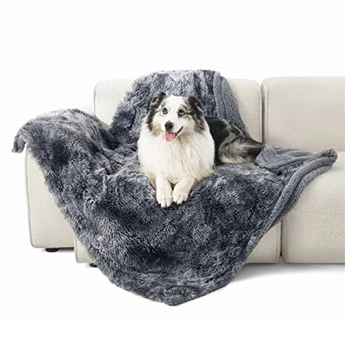 Waterproof Dog Blankets for Large Dogs - Cat Blanket for Couch Protector Washable Long