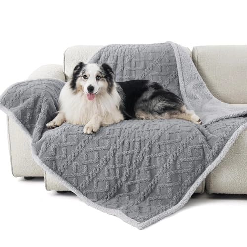 Waterproof Dog Blankets for Large Dogs - Pet Blanket for Couch Protector Washable -